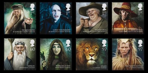 Warlocks, Witches, and Wizards UK Stamp Collection